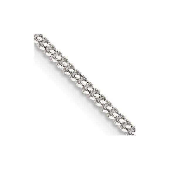 Kazi Luxury Sterling Silver 1.5mm Curb Chain - Picture 1 of 4